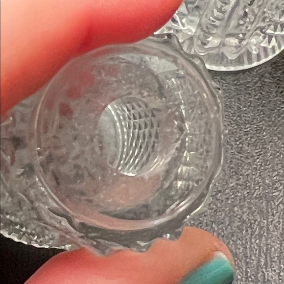 2 Pairs of VTG Sterling Silver Crystal Cut Style Glass Salt and Pepper Shakers - Picture 9 of 17